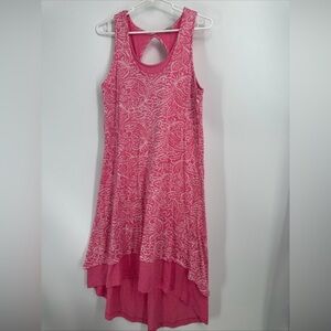 Mod-O-Doc Women's Keyhole Back High-Low Hem Tank Dress Large